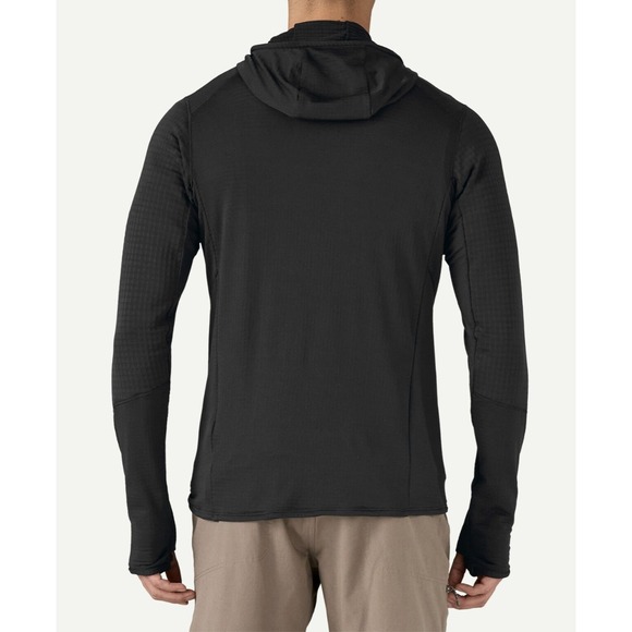 Patagonia R1 Fleece Pullover Hoody Half Zip Black Waffle Lightweight Men's Large - Picture 13 of 16